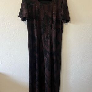 Elegant Black and Brown Women's Dress